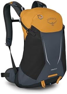 Osprey Hikelite 18L Durable Hiking Backpack - Travel Daypack with Rain Cover for Men and Women, Tungsten Yellow