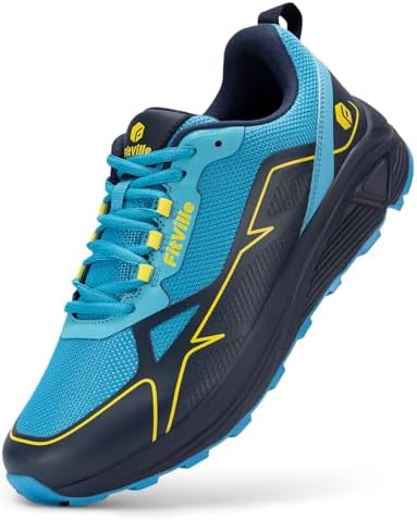 FitVille Wide Shoes for Men Non-Slip Trail Running Shoes Mens Extra Wide Walking Shoes Comfortable Wide Toe Box Sneakers for Flat Feet, Heel Pain & Plantar Fasciitis Relief