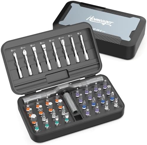 42 in 1 Magnetic Screwdriver Set, Multi-purpose Ratchet Tool with T-Handle, Fathers Day Presents for Dad, Precision Removable Tool Kit, Electrical Appliance Repair, Gifts for Men