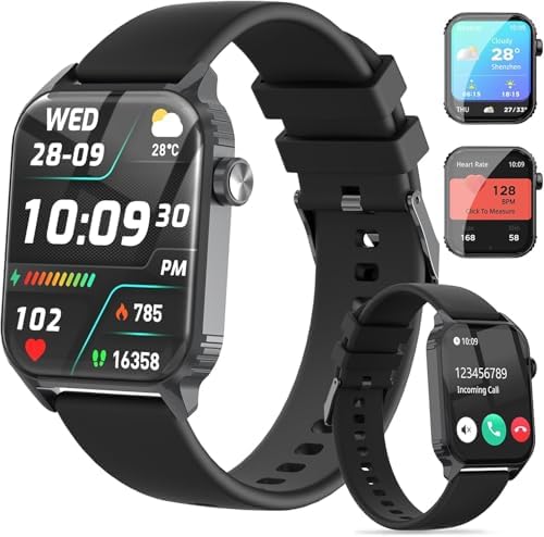 Smart Watch for Men, 120 Sports Modes Smartwatch with 1.83" HD, Alexa Built-in, Heart Rate/Sleep Monitor, IP67 Waterproof, Bluetooth Call & Music Control Fitness Watch for iPhone/Android (Jet Black)