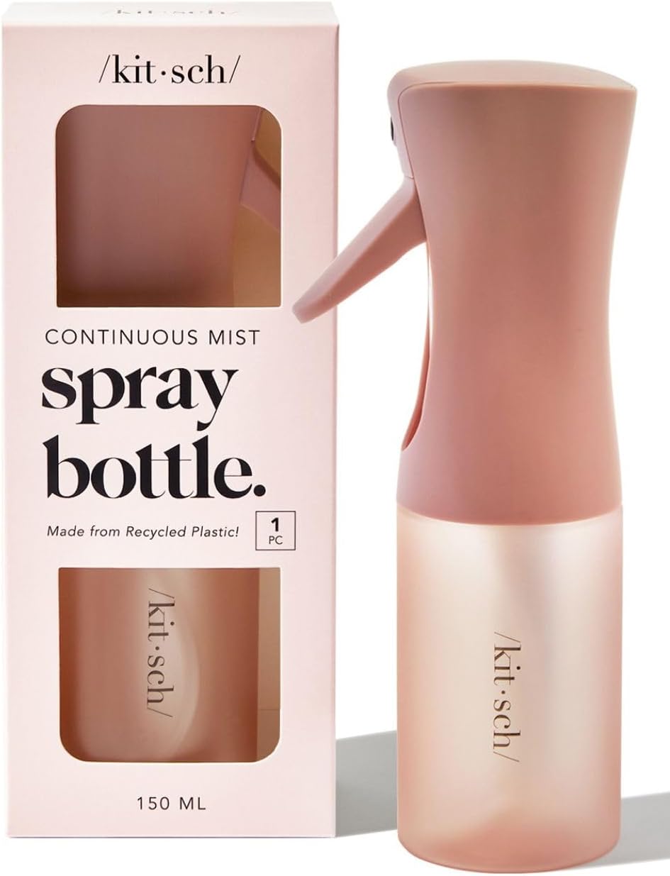 Kitsch Continuous Spray Bottle for Hair \u2013 Fine Mist Water Mister &amp; Water Spray Bottle \u2013 Recycled Hair Spray Bottle \u2013 Spray Bottles for Cleaning, Styling, Plants &amp; More \u2013 Te