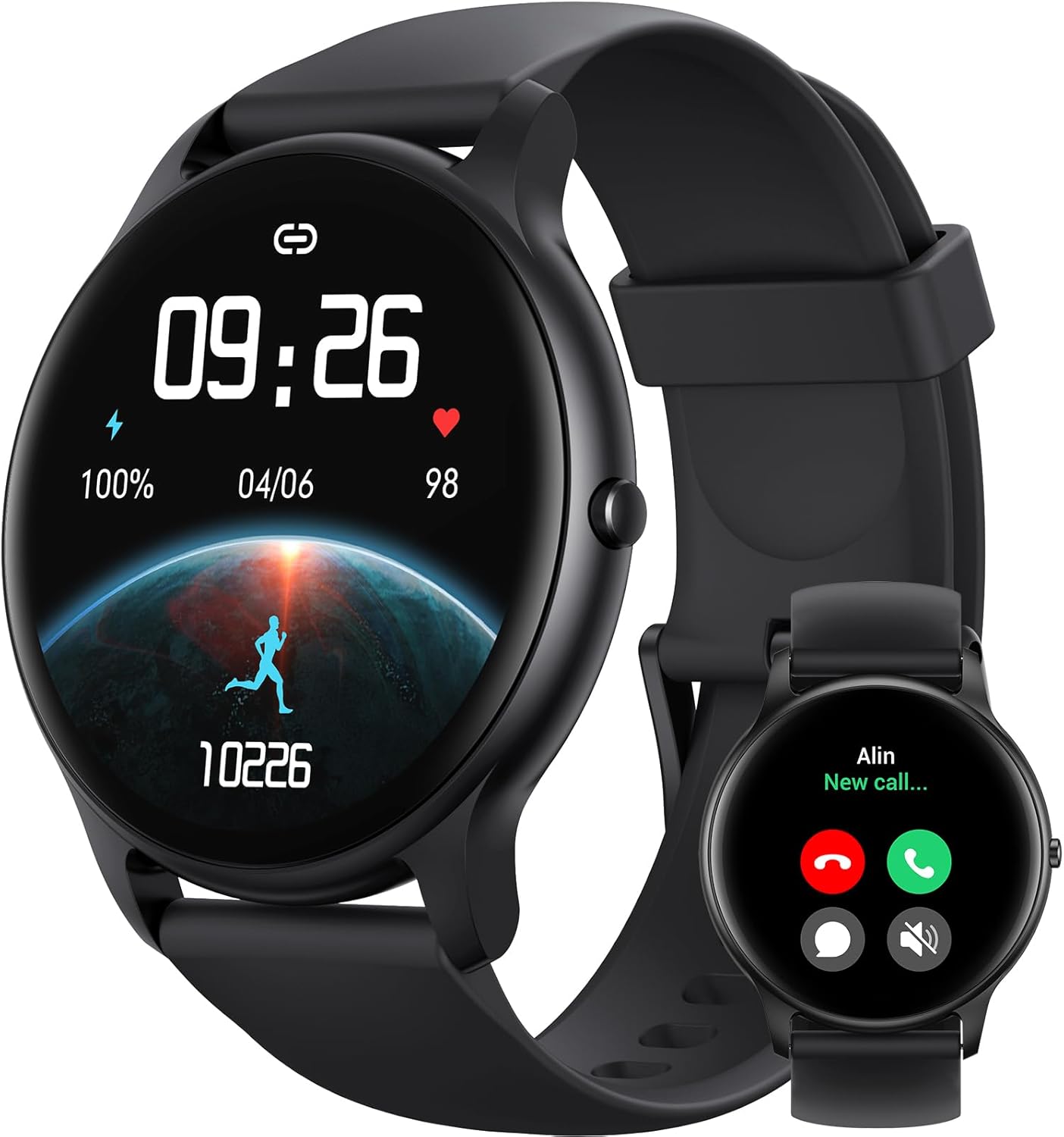Parsonver Smart Watch for Men Women(Answer\/Make Calls), HD Screen Fitness Tracker IP68 Waterproof 100+ Sport Modes, Heart Rate Sleep Monitor, Pedometer, Smartwatch for Android Phones\/iPhone Compatib