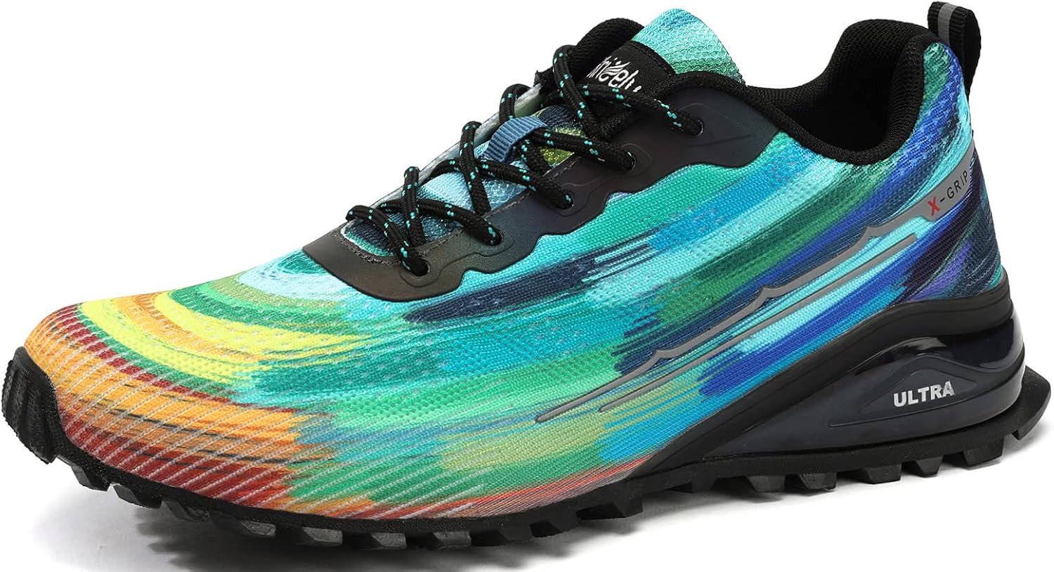 ikunka Men's Fashion Sneakers Lightweight Breathable Walking Shoes Tennis Cross Training Shoe Non Slip Trail Running Shoes