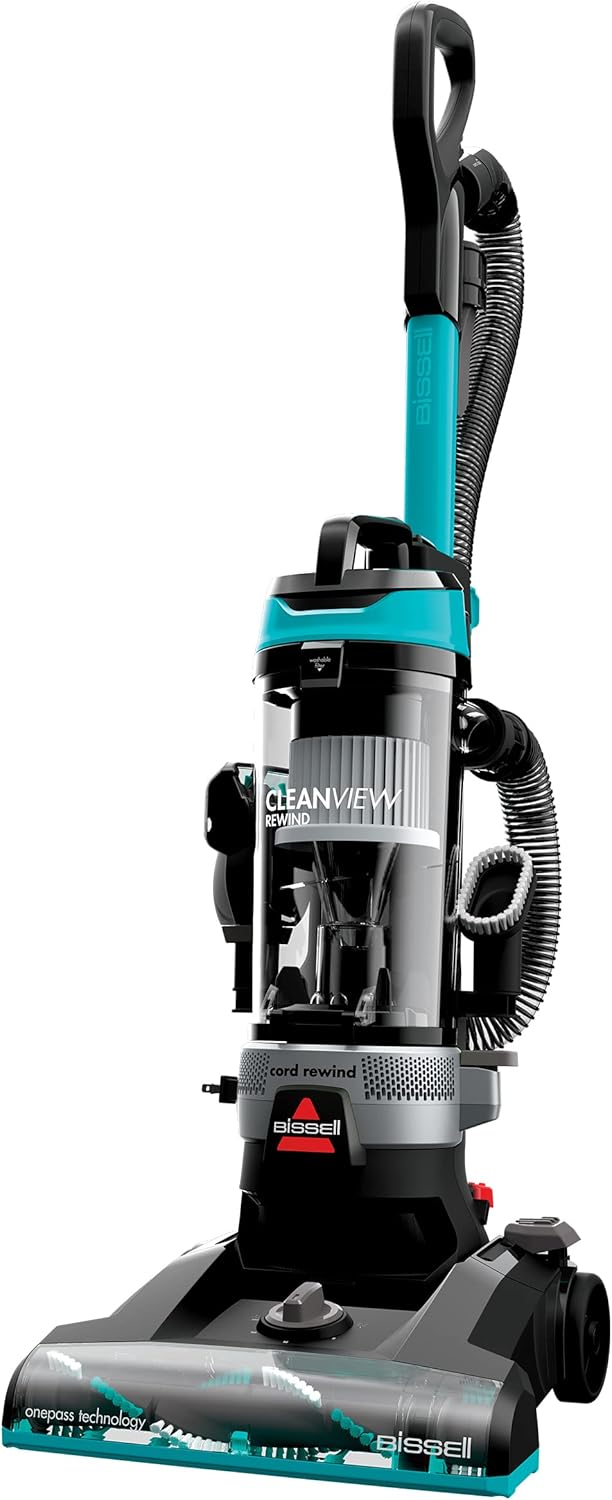 Bissell CleanView Rewind Upright Bagless Vacuum with Automatic Cord Rewind &amp; Active Wand, 3534