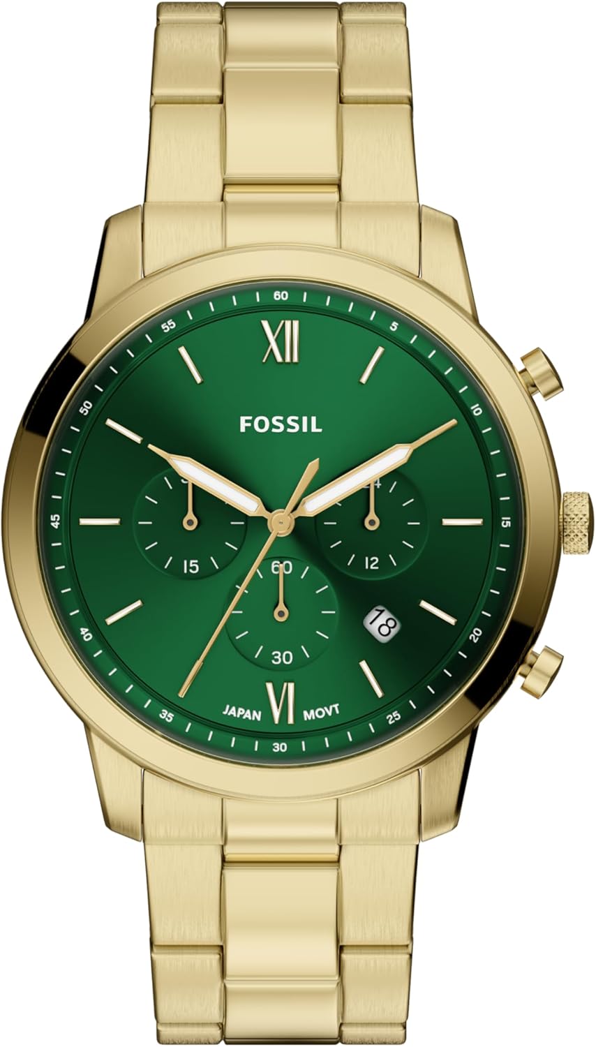 Fossil Men's Watch, Neutra Quartz Stainless Steel Chronograph Watch for Men