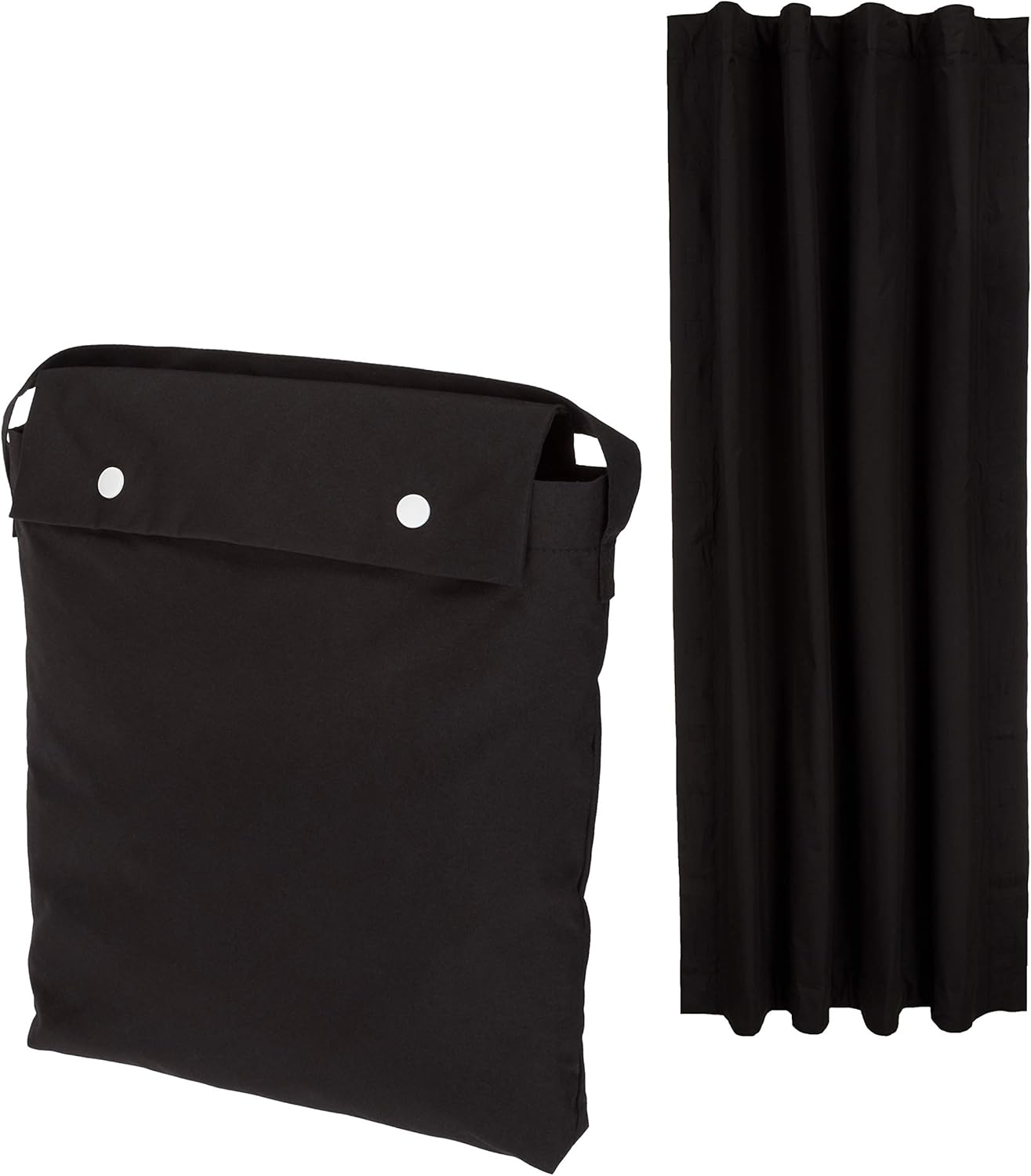 Amazon Basics Portable Blackout Curtain Shade with Suction Cups, Noise Reducing, Energy Saving, 50" W x 78"L, Black, 1-Pack