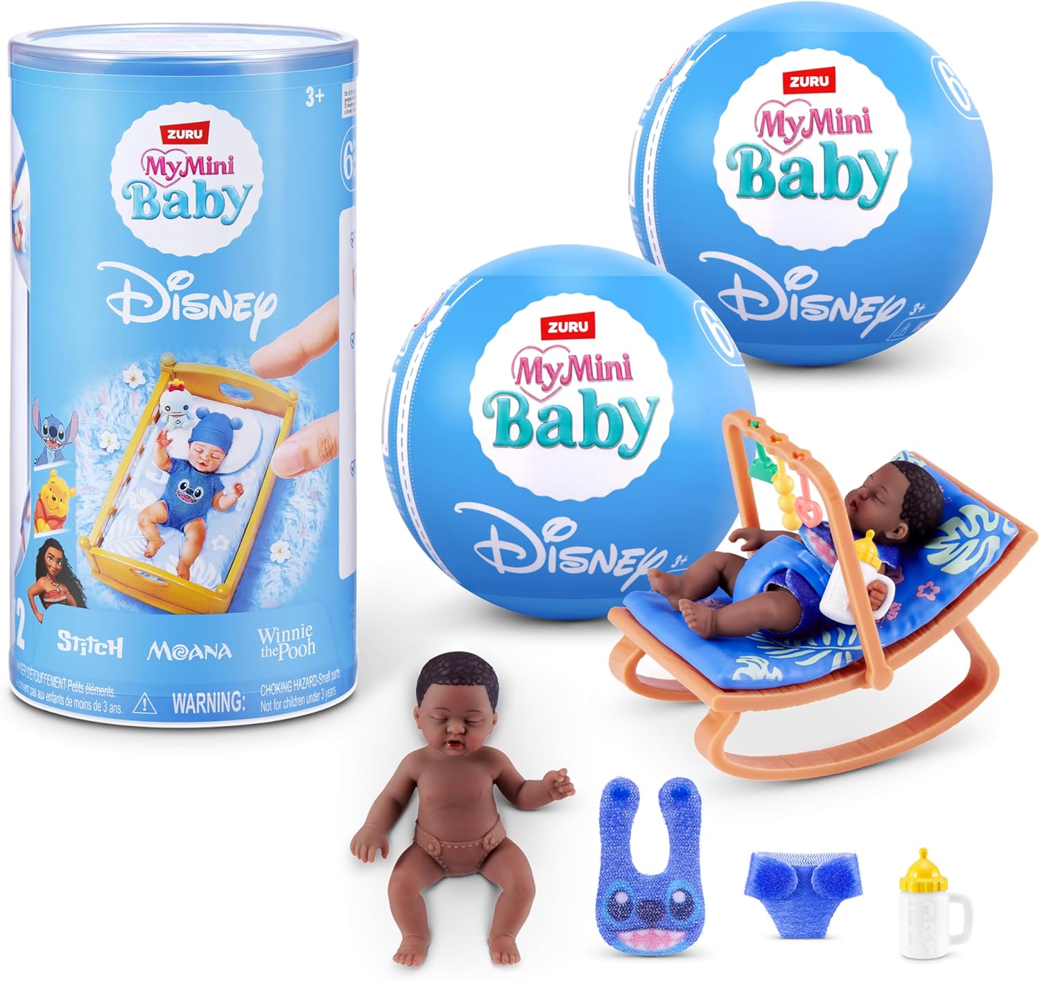 My Mini Baby Disney 2 Pack by ZURU \u2013 Collectible Disney Baby Doll Mystery Capsule with Accessories, Realistic Miniature Toy for Girls Ages 3+