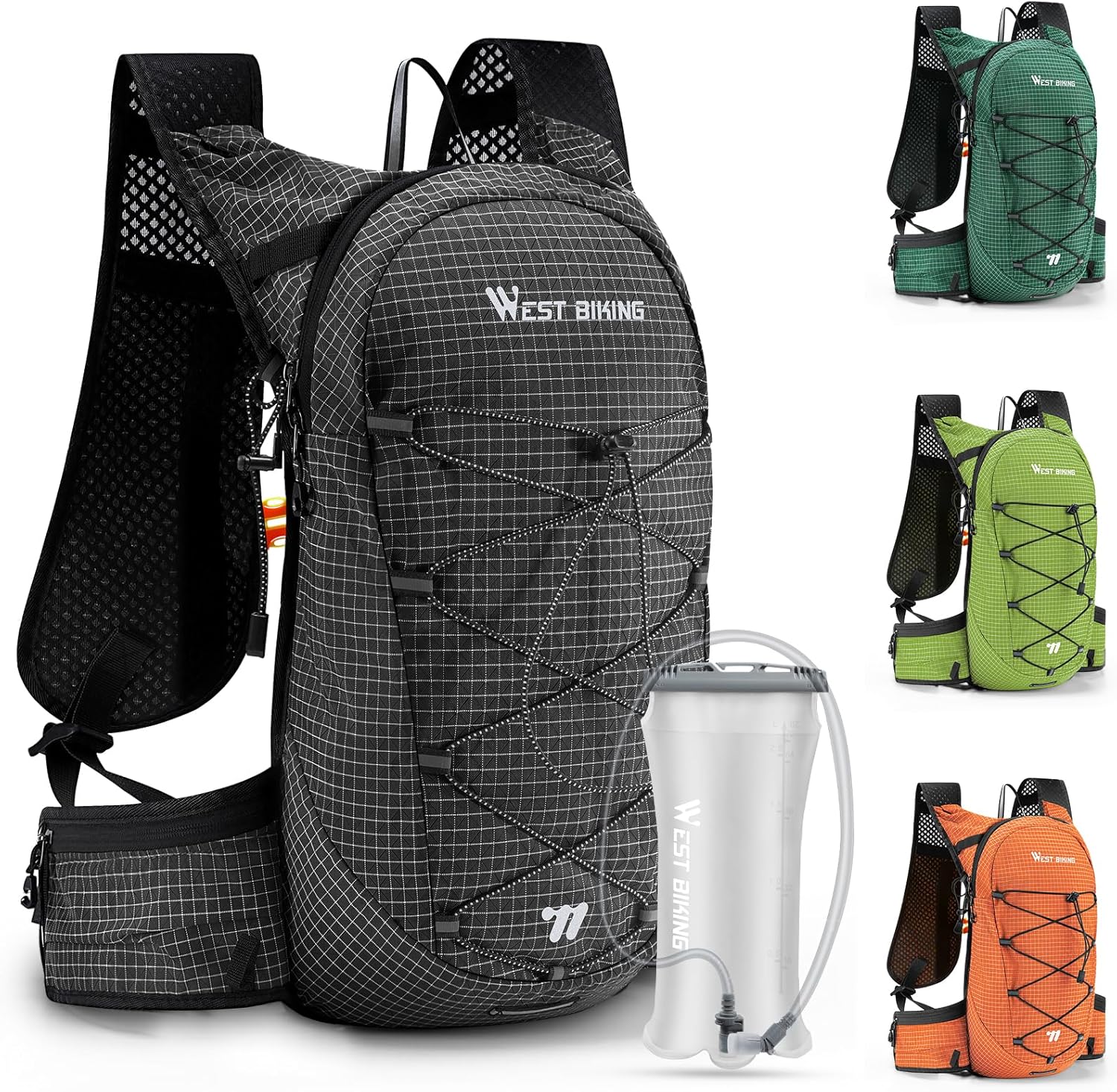 Lightweight Hydration Backpack with 2L Water Bladder Running Hydration Vest Backpack Specialized Hydration Pack for Cycling, Hiking, and Mountaineering