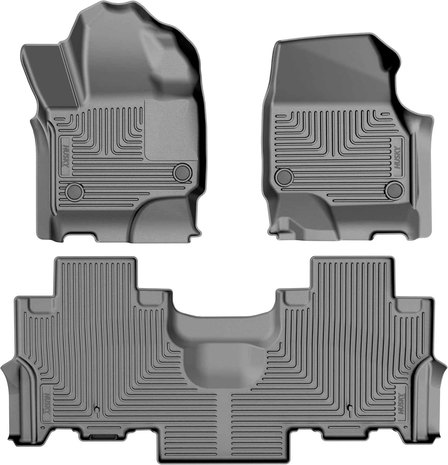 Husky Liners Weatherbeater Floor Mats | Fits 2025-2026 Ford Expedition | Front &amp; 2nd Row, 3-pc Black - 96191